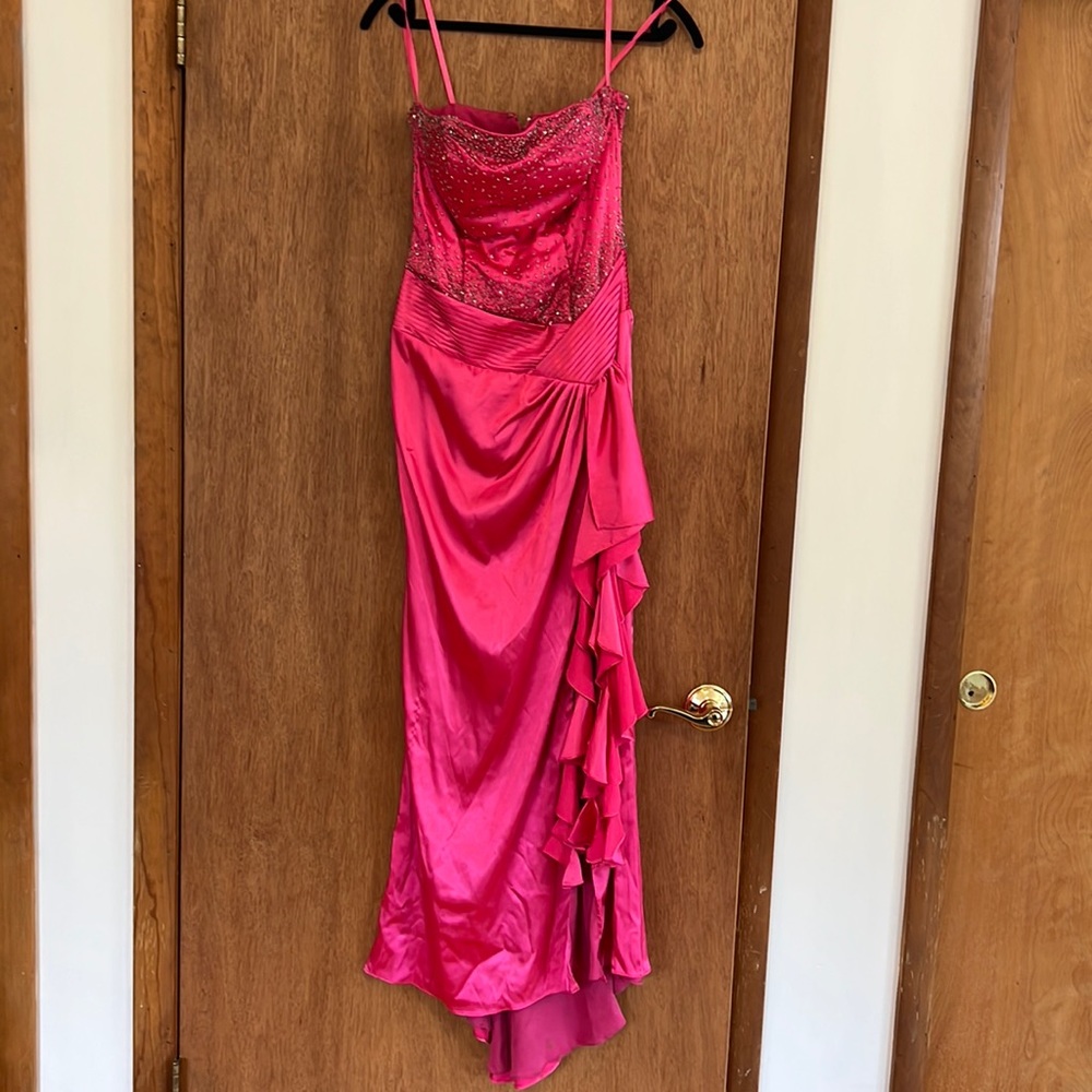 Pink strapless dress